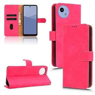 For Sharp Aquos wish5 Skin Feel Magnetic Flip Leather Phone Case(Rose Red)