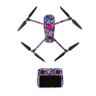 For DJI Mavic 3 Pro / RC Sunnylife Drone Body Remote Control Decorative Stickers Set(Cool Purple)