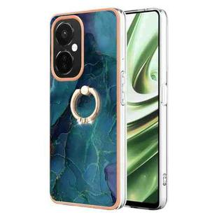 For OnePlus Nord CE 3 5G/CE 3 Lite 5G Electroplating Marble Dual-side IMD Phone Case with Ring(Green 017)