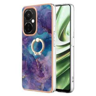 For OnePlus Nord CE 3 5G/CE 3 Lite 5G Electroplating Marble Dual-side IMD Phone Case with Ring(Purple 016)