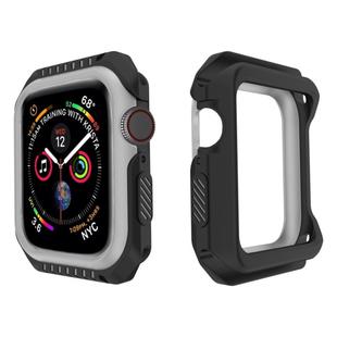 For Apple Watch Series 5 & 4 44mm Shockproof Two Color Protective Case(Black Grey)