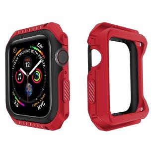 For Apple Watch Series 6 & SE & 5 & 4 44mm Shockproof Two Color Protective Case(Red Black)