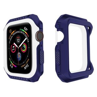 For Apple Watch Series 6 & SE & 5 & 4 44mm Shockproof Two Color Protective Case(Blue White)