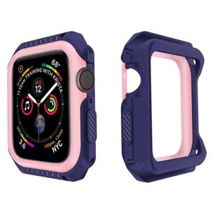 For Apple Watch Series 6 & SE & 5 & 4 44mm Shockproof Two Color Protective Case(Blue Pink)