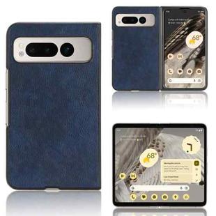 For Google Pixel Fold Litchi Texture Back Cover Phone Case(Blue)