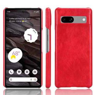 For Google Pixel 7a Litchi Texture Back Cover Phone Case(Red)