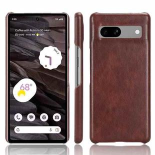 For Google Pixel 7a Litchi Texture Back Cover Phone Case(Brown)