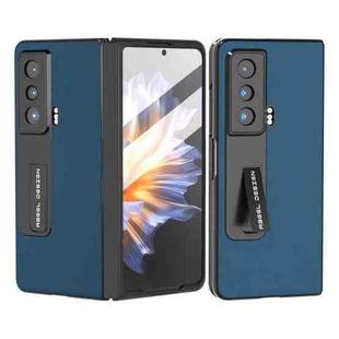 For Honor Magic Vs ABEEL Integrated Genuine Silky Soft ABEEL Phone Case with Holder(Blue)