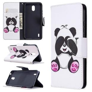 For Nokia 1.3 Colored Drawing Pattern Horizontal Flip Leather Case with Holder & Card Slots & Wallet(Panda)