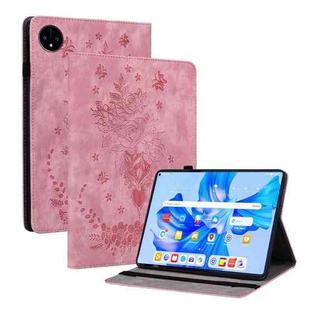 For Huawei MatePad Pro 11 2022 Butterfly Rose Embossed Leather Tablet Case(Pink)