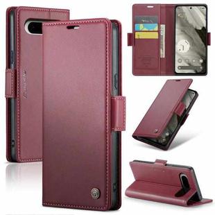 For Google Pixel 8 CaseMe 023 Butterfly Buckle Litchi Texture RFID Anti-theft Leather Phone Case(Wine Red)