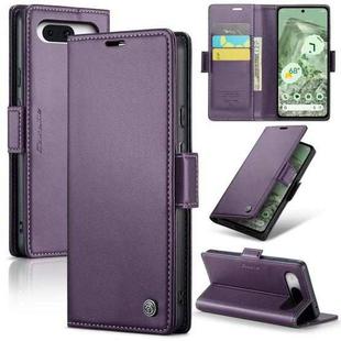 For Google Pixel 8a CaseMe 023 Butterfly Buckle Litchi Texture RFID Anti-theft Leather Phone Case(Pearly Purple)