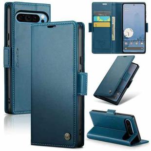 For Google Pixel 9 Pro XL CaseMe 023 Butterfly Buckle Litchi Texture RFID Anti-theft Leather Phone Case(Blue)