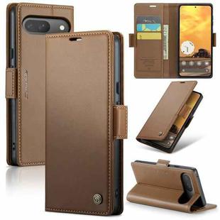 For Google Pixel 9 / 9 Pro CaseMe 023 Butterfly Buckle Litchi Texture RFID Anti-theft Leather Phone Case(Brown)