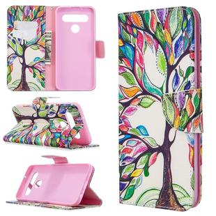 For LG K61 Colored Drawing Pattern Horizontal Flip Leather Case with Holder & Card Slots & Wallet(Life Tree)