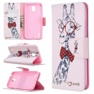 For Nokia 1.3 Colored Drawing Pattern Horizontal Flip Leather Case with Holder & Card Slots & Wallet(Deer)