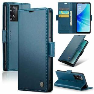 For OPPO A77 4G Global / A57e 4G CaseMe 023 Butterfly Buckle Litchi Texture RFID Anti-theft Leather Phone Case(Blue)