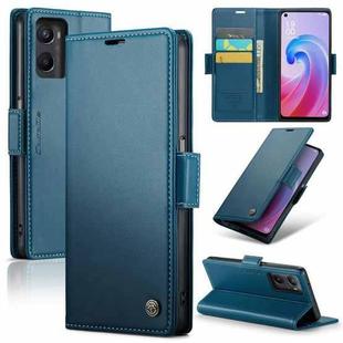 For OPPO A96 4G Global/A36 4G/K10 4G/A76 4G CaseMe 023 Butterfly Buckle Litchi Texture RFID Anti-theft Leather Phone Case(Blue)