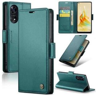 For OPPO Reno8 T 4G CaseMe 023 Butterfly Buckle Litchi Texture RFID Anti-theft Leather Phone Case(Pearly Blue)