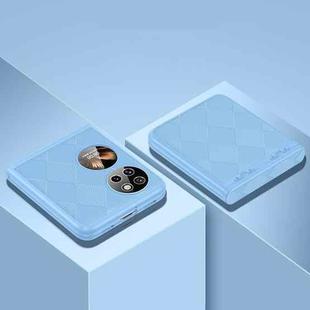 For Huawei P50 Pocket Diamond Lattice Texture Fold Hinge Phone Case(Blue)