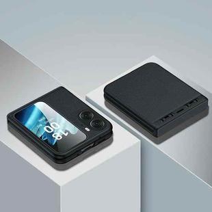 For OPPO Find N2 Flip Litchi Texture Fold Hinge Phone Case(Black)