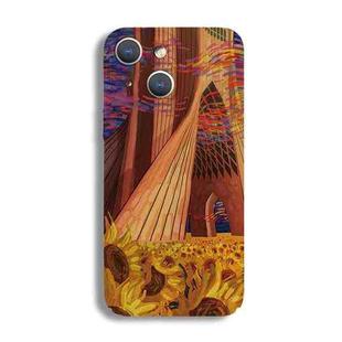 For iPhone 15 Plus Precise Hole Oil Painting Pattern PC Phone Case(Architectural Painting)