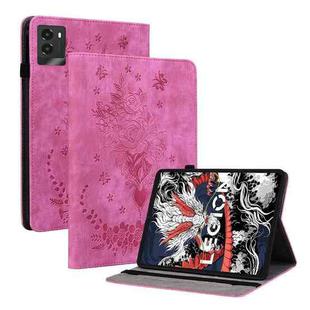 For Lenovo Legion Y700 2025 Butterfly Rose Embossed Leather Tablet Case(Rose Red)