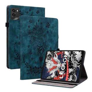 For Lenovo Legion Y700 2025 Butterfly Rose Embossed Leather Tablet Case(Dark Blue)