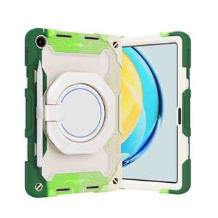 For Huawei MatePad SE 10.4 2023 Armor Contrast Color Silicone + PC Tablet Case(Colorful Green)