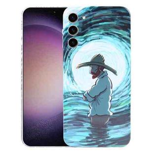 For Samsung Galaxy S23 5G Precise Hole Oil Painting Pattern PC Phone Case(Thinker)