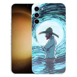 For Samsung Galaxy S23+ 5G Precise Hole Oil Painting Pattern PC Phone Case(Thinker)