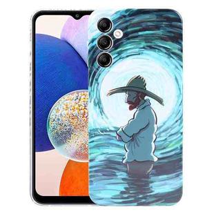For Samsung Galaxy A14 5G Precise Hole Oil Painting Pattern PC Phone Case(Thinker)