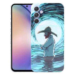 For Samsung Galaxy A54 5G Precise Hole Oil Painting Pattern PC Phone Case(Thinker)