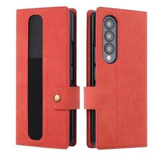 For Samsung Galaxy Z Fold4 Vili PR Series Flip Leather Phone Case(Red)