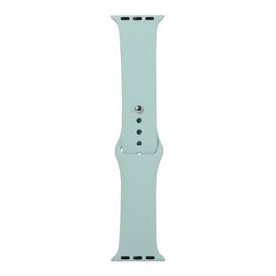 For Apple Watch Series 8&7 41mm / SE 2&6&SE&5&4 40mm / 3&2&1 38mm Silicone Watch Band, Short Section (female)(Light Green)