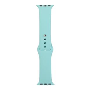 For Apple Watch Series 8&7 41mm / SE 2&6&SE&5&4 40mm / 3&2&1 38mm Silicone Watch Band, Short Section (female)(Ice Sea Blue)