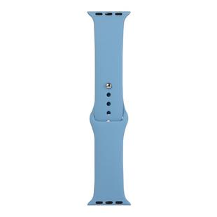For Apple Watch Series 8&7 41mm / SE 2&6&SE&5&4 40mm / 3&2&1 38mm Silicone Watch Band, Short Section (female)(Clear Blue)