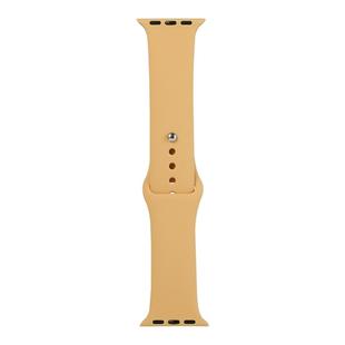 For Apple Watch Ultra 49mm / Series 8&7 45mm / SE 2&6&SE&5&4 44mm / 3&2&1 42mm Silicone Watch Band, Short Section (female)(Gold)