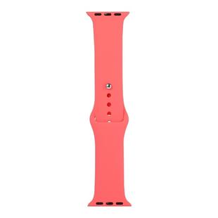 For Apple Watch Ultra 49mm / Series 8&7 45mm / SE 2&6&SE&5&4 44mm / 3&2&1 42mm Silicone Watch Band, Short Section (female)(Peach Red)