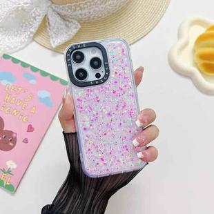 For iPhone 14 Pro Noctilucent Light Drip Glue Shockproof Phone Case(Pink)