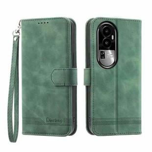 For OPPO Reno10 5G Dierfeng Dream Line TPU + PU Leather Phone Case(Green)
