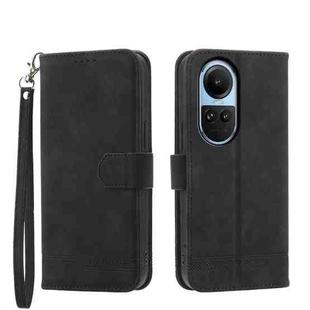 For OPPO Reno10 Global/Reno10 Pro Global Dierfeng Dream Line TPU + PU Leather Phone Case(Black)