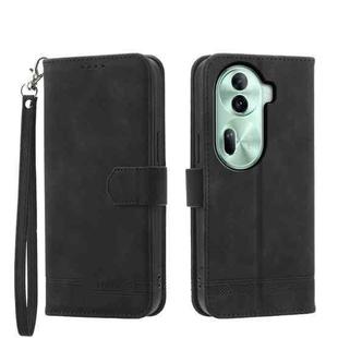 For OPPO Reno11 China Dierfeng Dream Line TPU + PU Leather Phone Case(Black)
