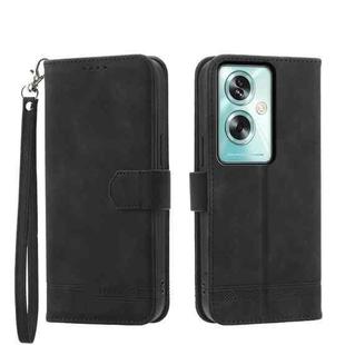 For OPPO A79 5G Dierfeng Dream Line TPU + PU Leather Phone Case(Black)