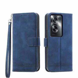 For OPPO A2 Dierfeng Dream Line TPU + PU Leather Phone Case(Blue)