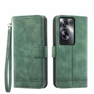 For OPPO A2 Dierfeng Dream Line TPU + PU Leather Phone Case(Green)