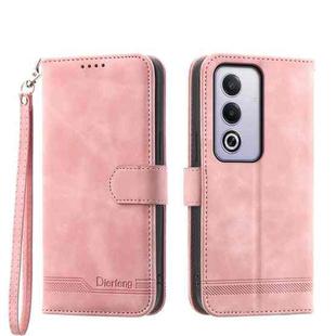 For OPPO A3 Pro 5G Dierfeng Dream Line TPU + PU Leather Phone Case(Pink)