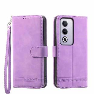 For OPPO A3 Pro 5G Dierfeng Dream Line TPU + PU Leather Phone Case(Purple)