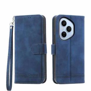 For OPPO Reno14 Global / Reno14 F 5G Dierfeng Dream Line TPU Hybrid PU Leather Phone Case(Blue)