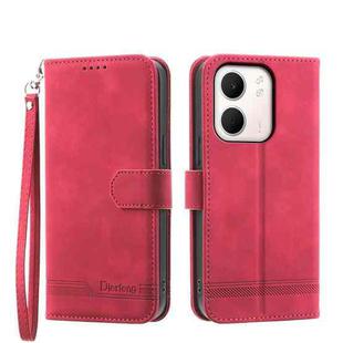 For OPPO A5x 5G / A3 4G / 5G / A3x 4G / 5G Dierfeng Dream Line TPU Hybrid PU Leather Phone Case(Red)